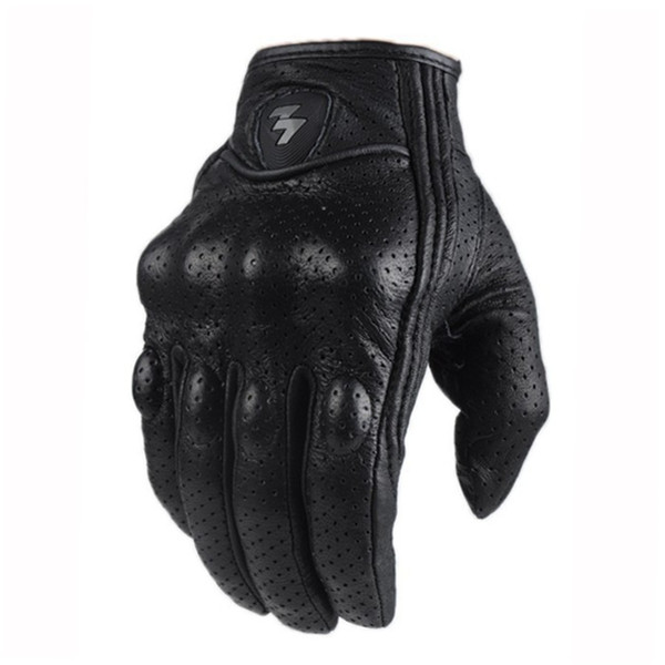 2018 Retro Perforated Leather Motorcycle Gloves Cycling Moto Motorbike Protective Gears Motocross Glove winter man Gift