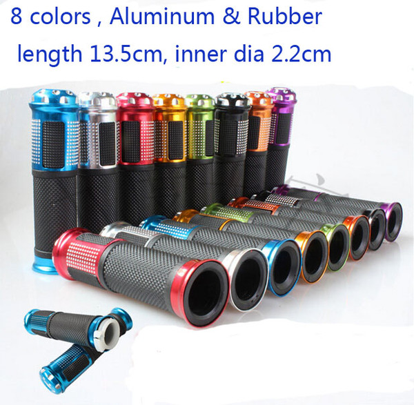 Motorcycle Grips Aluminum Rubber 13cm inner dia 2.6cm Handle Bar Hand Grips BLACK RED MOTOR Grips Purple RED BLUE SILVER Monster RSZ