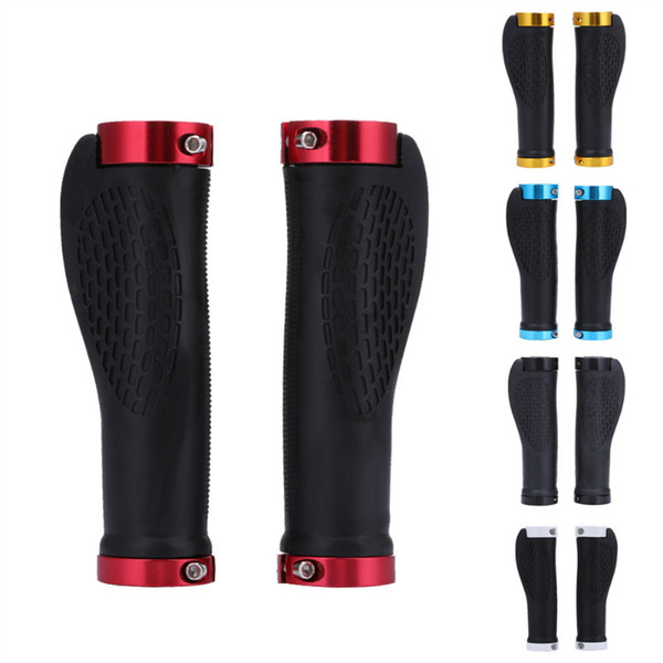 Double Handlebar grips Rubber Lock On Bike Grips Fixed Gear Fixie Handlebars Grips with Ends