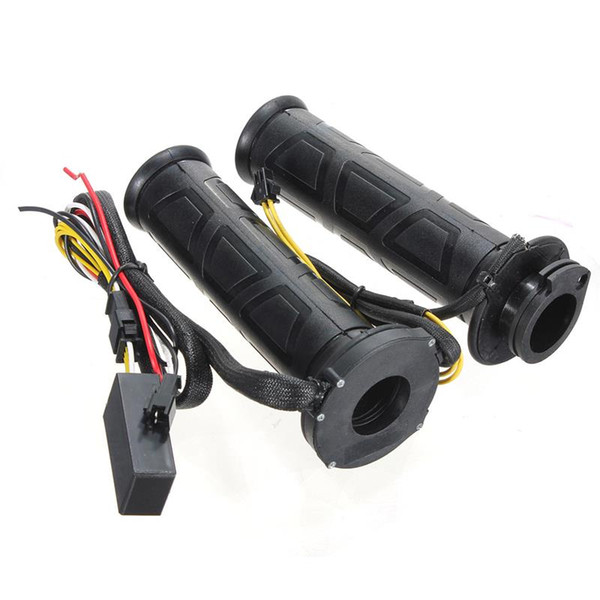 Motorcycle Parts 22mm Black 7/8 Inch Motos Motorcycle Handlebar Electric Hot Heated Grips Handle Handlebar Warmer