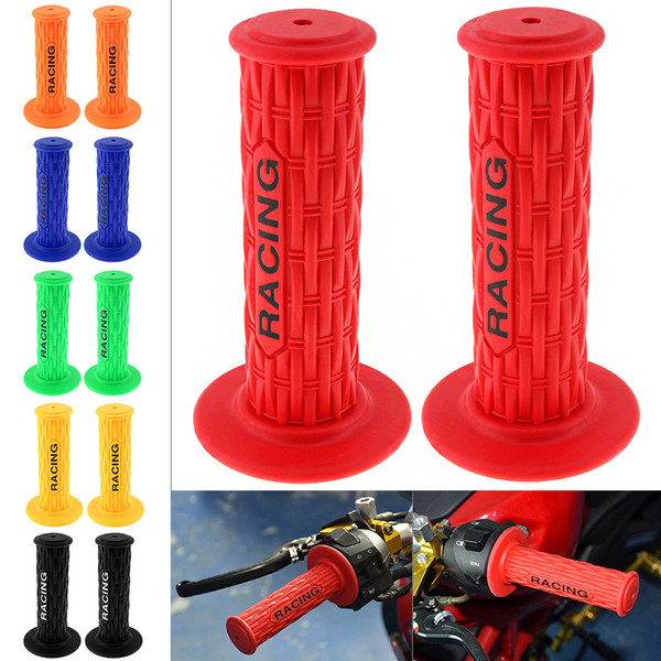 1 Pair 120mm Soft TRP Motorcycle Handle Grips with Pattern and Antiskid Function for Motorcycle MFF_402