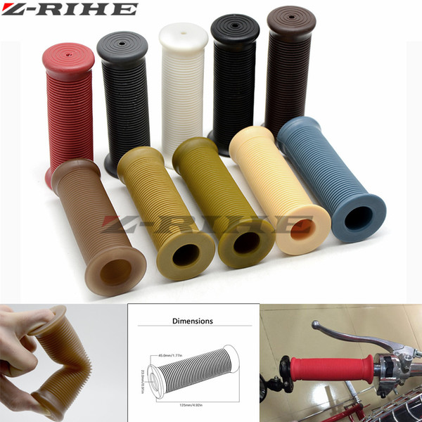 Motorcycle Hand Grips Handle Rubber Bar Gel Grip Retro Rubber Motorcycle Grips Screw thread FOR 7/8