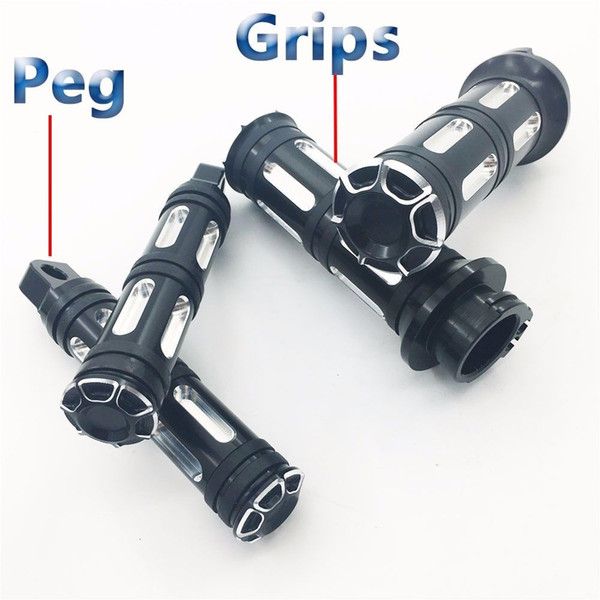 Motorcycle accessories Deep Cut Footpegs & Hand grips for Harley XL 883 1200 Sportster