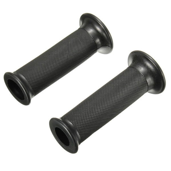 2PCs Universal Black Rubber Motorcycle Handlebars Hand Grips 22mm