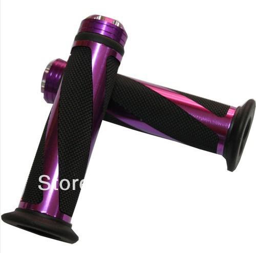 2* Motorcycle Grips 22MM Aluminum and Rubber 7/8'' CNC Handle Bar Hand Grips black PINK MOTOR Grips