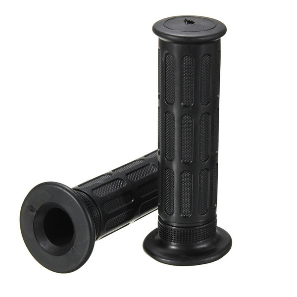 Pair 22mm 7/8inch Motorcycle Bike Handlebar Hand Grips Bar End Unverisal Black Motorcycle Handlebar Hand Grips