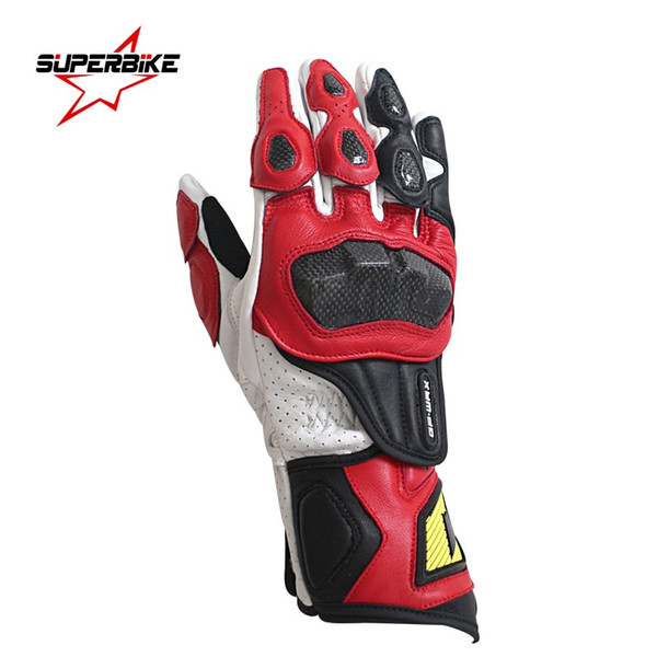 Motorcycle Gloves Men Genuine Leather GP PRO Carbon Fiber Moto Glove Cycling Racing Equipment Motocross Luvas de motocicleta