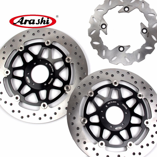 Arashi For HONDA VTR1000F SUPER HAWK 1997 - 2007 Front Rear Brake Disk Disc Rotor VTR 1000 F 2001 2002 2003 2004 2005 2006