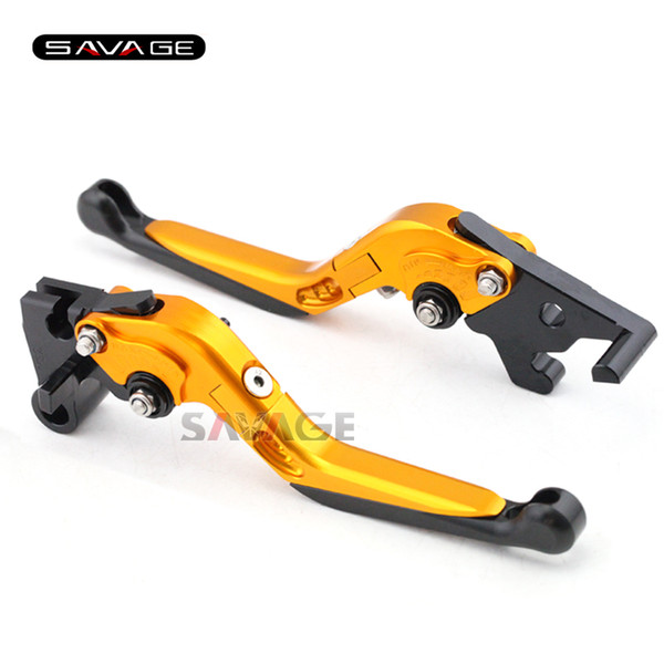 For YAMAHA YZF-R25 YZF-R3 MT-25 MT-03 2015-2016 Motorcycle Adjustable Folding Extendable Brake Clutch Levers Gold+Black