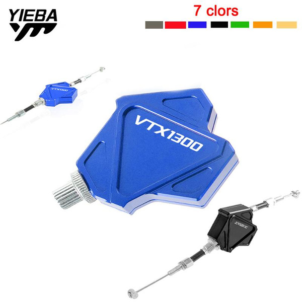 For VTX1300 VTX 1300 Logo Motorcycle Accessories CNC Aluminum Stunt Clutch Levers Easy Pull Cable System Motocross Part