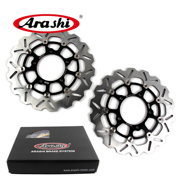 Arashi CNC Front Brake Disc GSXR600 Floating Brake Rotors FOR SUZUKI GSX R600/R750/R1000 ONE SET( Left & Right)2006-2007 DBS020W