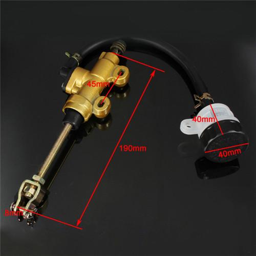 Rear Motorcycle Dirt Pit Bike Hydraulic Master Oil Brake Reservoir Cylinder Gold Free shipping