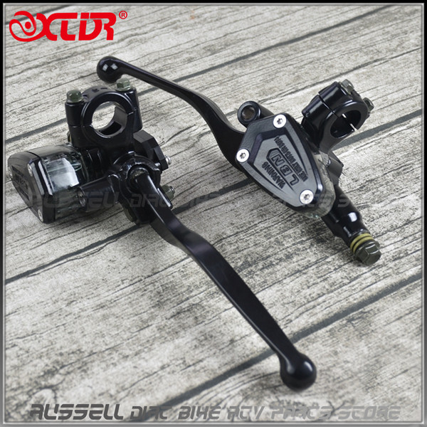 Motorcycle ATV Dirt Bike Black Hydraulic Clutch & Lever Master Cylinder Brake Pump Transparent cup