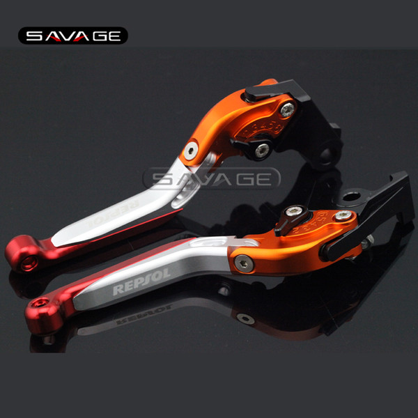 For HONDA CB599/CB600 Hornet, CBR600 F2/F3/F4/F4i Motorcycle Adjustable Folding Extendable Brake Clutch Levers logo REPSOL