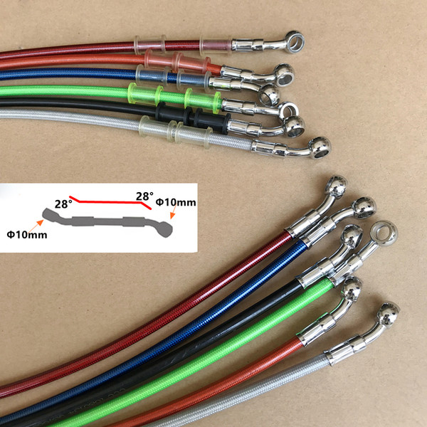 Motorcycle 400mm To 2200mm Dirt Bike Braided Steel Hydraulic Reinforce Brake line Clutch Oil Hose Tube Universal Fit Racing MX