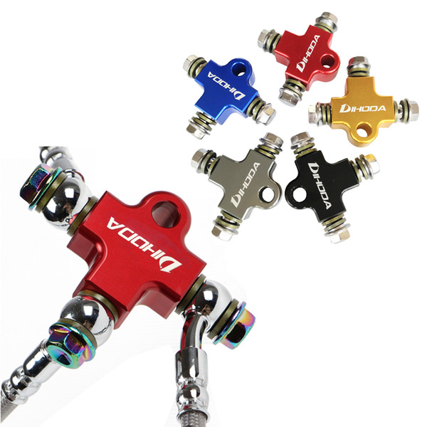 Motorcycle Hydraulic Brake Hose Pipe Tee Coupling Tee Fitting Tee Connector 3way Adapter For Motorcycle Dirt Pit Bike ATV Brake System