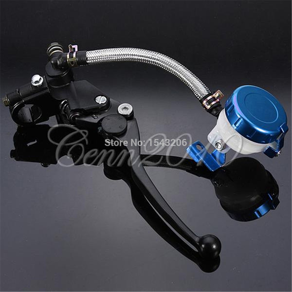 7/8inch Motorbike Handlebar Hydraulic Master Cylinder Brake Lever Clutch Right Blue order<$15 no tracking