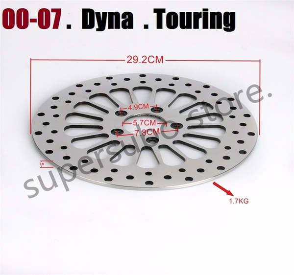 Motorcycle Chromed Front Brake Rotor For Harley Touring Models Road King Street Bob Road Glide Dyna 2000-2007