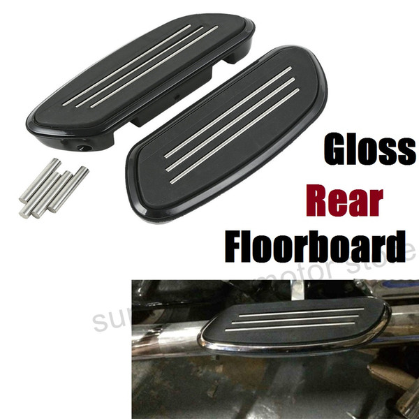 For harley black floorboard Rubber Streamline passenger Floorboards For Harley Electra Street Road Glide roadking 1993-2017