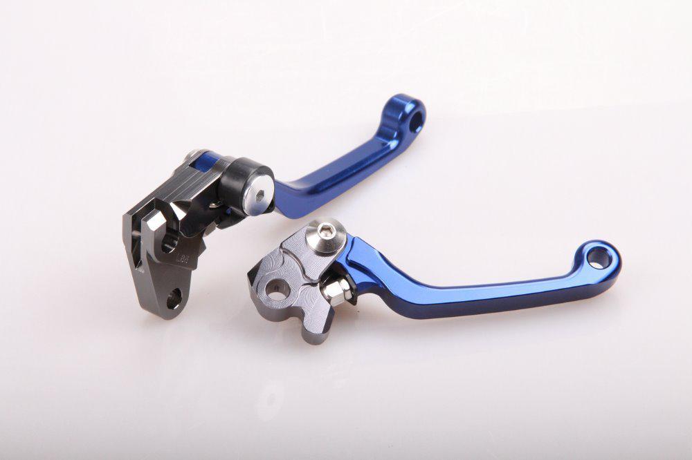 Wholesale-CNC Pivot Brake Clutch Levers 1 pair For Yamaha WR250F WR 250F WR250 F 2005-2011 blue 2006 2007 2008 2009 2010 2011