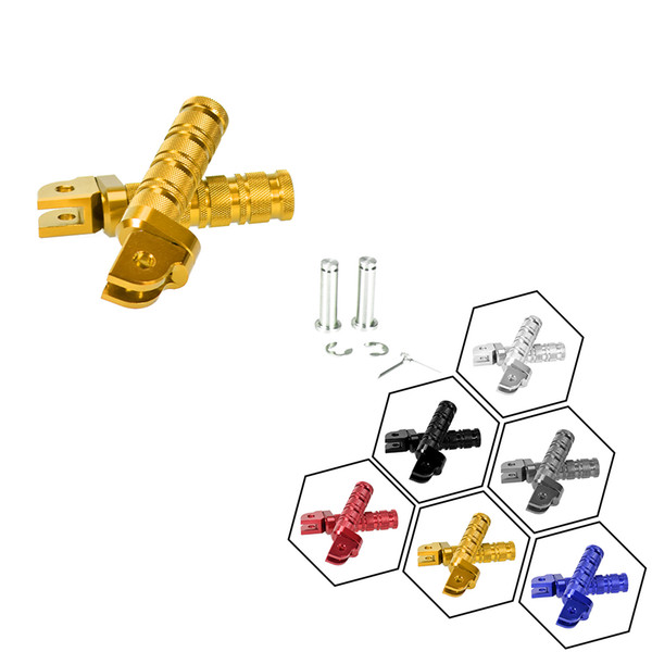 For Yamaha Universal CNC Aluminum Motorcycle Round Foot Pegs Front Rider Footpegs Pedals Footrests