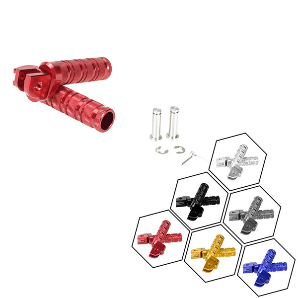 CNC Round Motorcycle Foot pegs Front Rider Foot Peg Footrests Adjustable For Yamaha FZ6/FAZER 2004-2008 BT1100 2002-2007