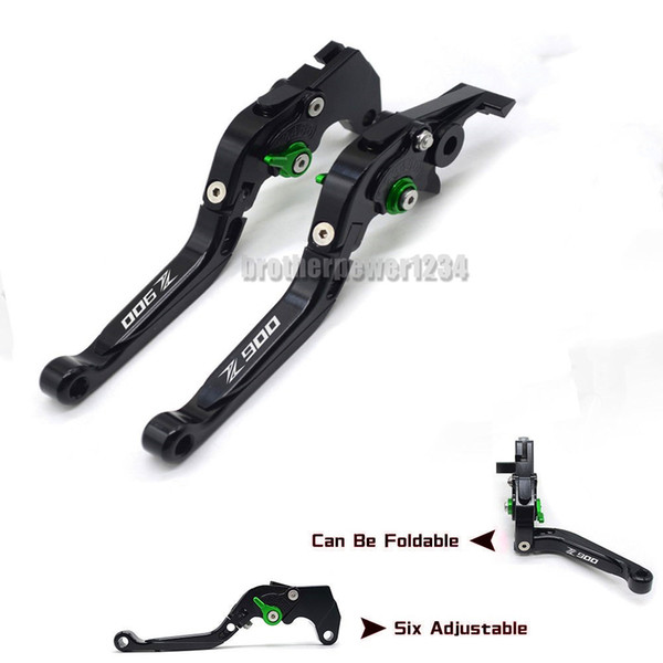 Motorcycle Six position adjuster Foldable Extendable Brake Clutch lever Set For Kawasaki Z900 2017