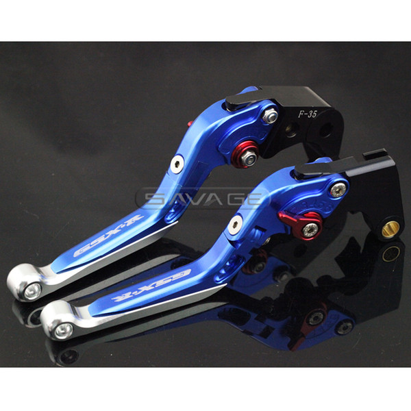 For SUZUKI GSXR 600/750 GSXR600 GSXR750 06-10, GSXR1000 05-06 Motorcycle Adjustable Folding Extendable Brake Clutch Lever Blue