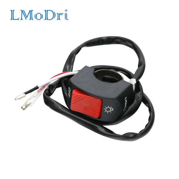 LMoDri Motorcycle Switch ON OFF Handlebar Adjustable Mount Switch Green Button DC12V Fit Fog Light U5 U7 Led Lamp Spot