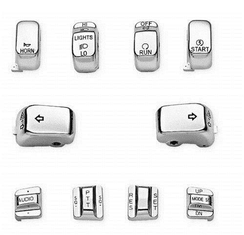 Motorcycle Hand Switch Housing Control Buttons Cover Cap For Harley Electra Glide 1996-2013