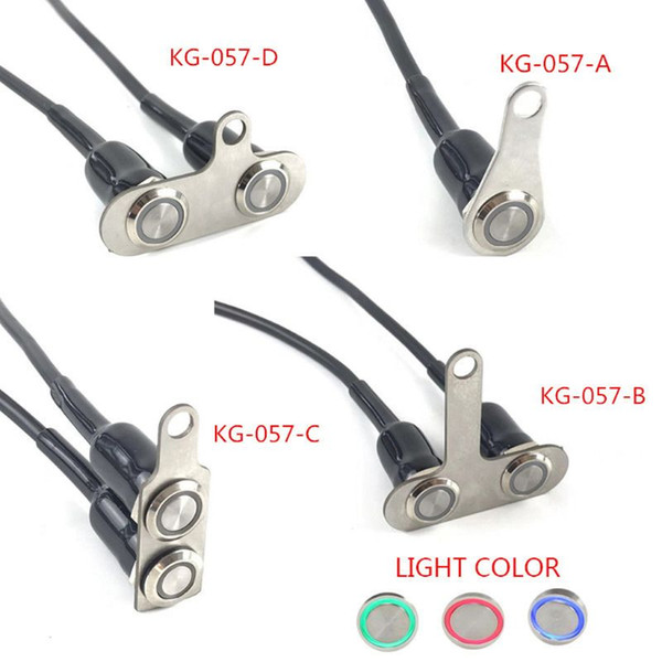 Handlebar Single Switch Motor Adjustable Parts ON/OFF Button 12V/5A Red/Blue Light Colors Options For Racing Electric Motor #620