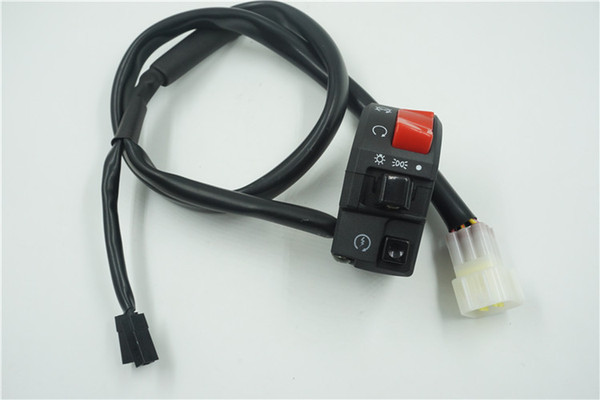 1X Three-function Right Switch Modified Motorcycle Suitable for Huanglong 300cc LED Switch Start Headlight