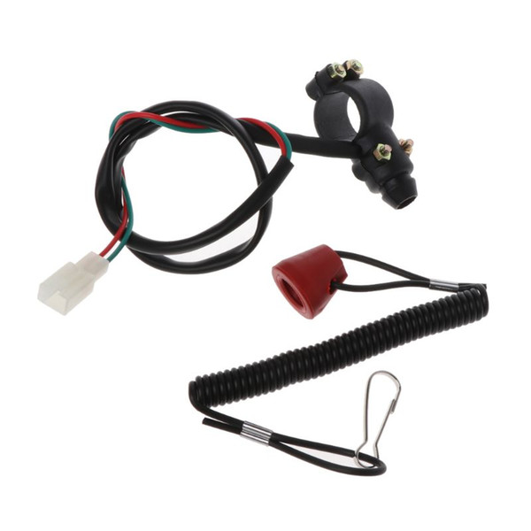 Motorcycle Flameout Switch With Tether Engine Shut-off Equipment Universal Boat Outboard Replacement Parts For Braking Stop