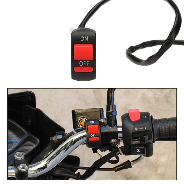 Universal Handlebar Motorcycle Light Switch ON/OFF Button Connector Fog Light Switch New