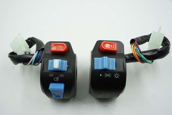 1 pair scooter motorcycle electric vehicle combination switch assembly aluminum alloy headlight speaker left and right switch