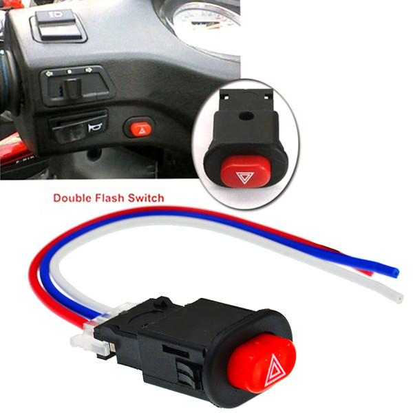 Motorcycle Scooter Electric Vehicle Modified Double Flash Switch Double Flash Warning Switch Jump Useful