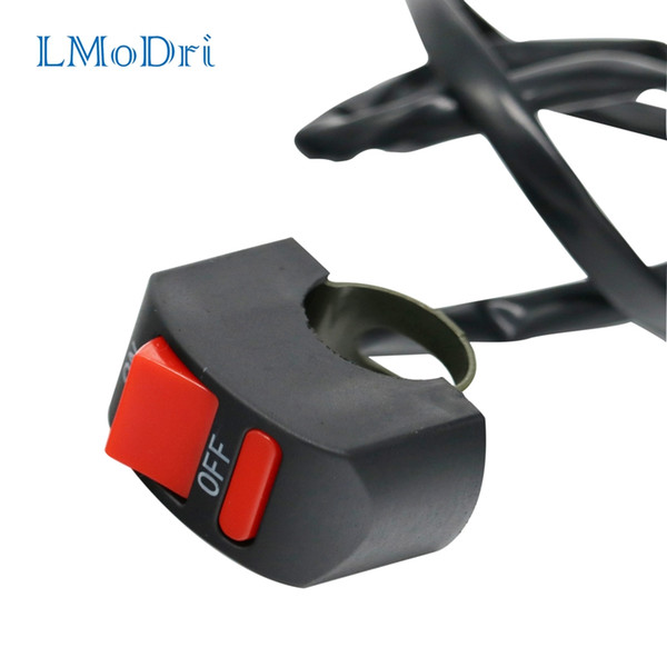 LMoDri Universal Motorcycle Handlebar Fog Light Switch Motorbike Headlight Switch ON/OFF Button Light Moto Accessory