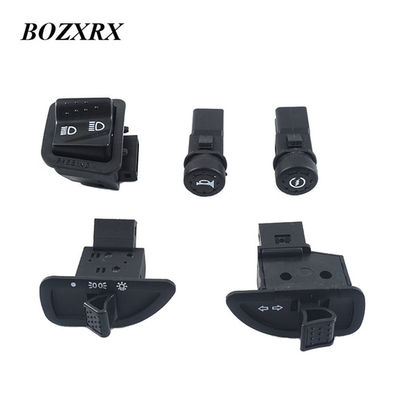 BOZXRX Motorcycle Switch Button Horn Turn Signal High Low Beam Electric Start Buttons Assembly For PIAGGIO