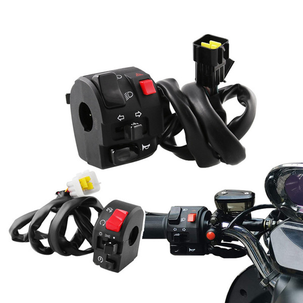 7/8inch Motorcycle modified handlebar controller combination switch Headlight on/off Horn/Turn Signal/Electric start/Flameout 8X