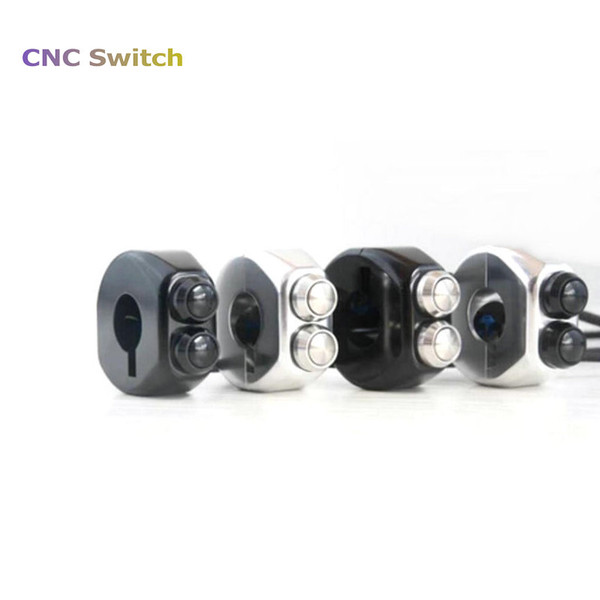 Motorcycle Switch Momentary CNC Aluminium Alloy Switch Cafe Race Handle Grips Reset Buttons Latching Switches