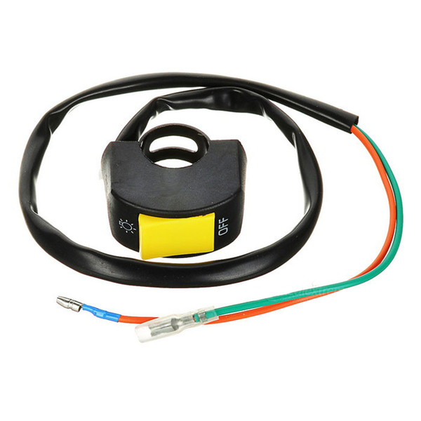 Motorcycle 7 / 8 Inch Universal Handlebar Mounting Switch DC 12V for Motorbike Fog Lamp Head Light Electrical System Yellow