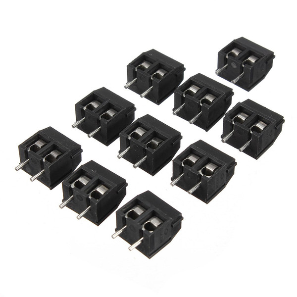 50Pcs 2-way 2 Pin Screw Terminal Block Connector 5mm Pitch Panel PCB Mount K2301 td small order no tracking