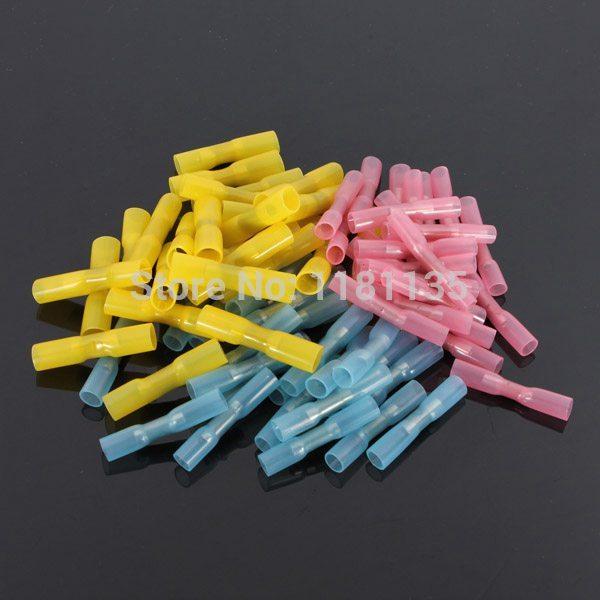 Free Shipping 25pcs Heat Shrink Shrinkable Wire Crimp Terminals BUTT Waterproof Connectors Tube