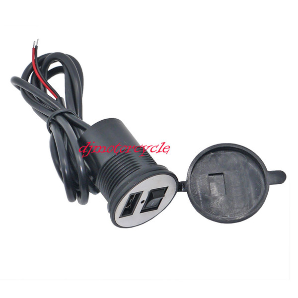 12-24V Waterproof USB Car Motorcycle Charger Power Adapter Socket with Switch