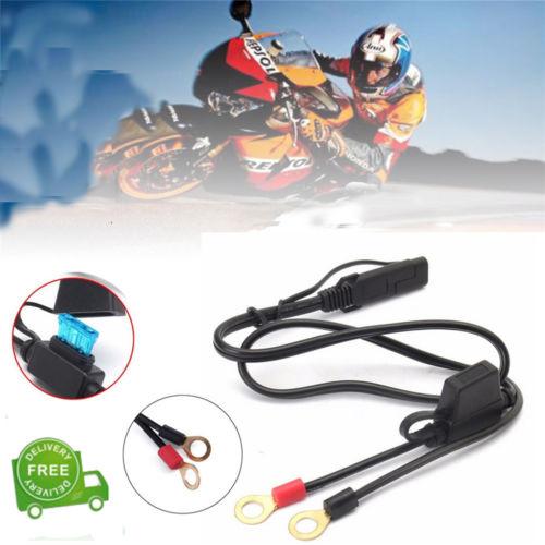 Battery Charger Cable Charging Motorcycle 2 Feet Adapter Wire Terminal Harness