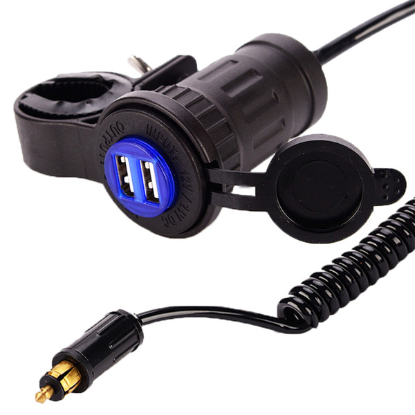 For BMW Motorcycle EU Cigarette Lighter Butts Double USB Mobile Phone Charging 12-24V Socket