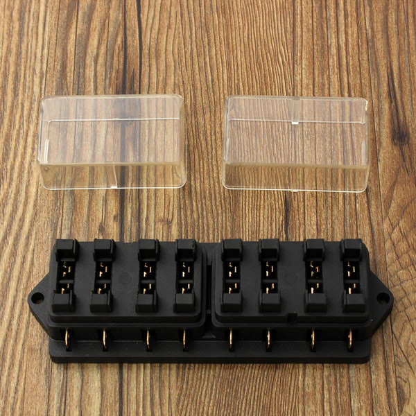 Universal 12V 8Way Car Truck Automotive Blade Fuse Box Holder Circuit With Cover order<$15 no tracking