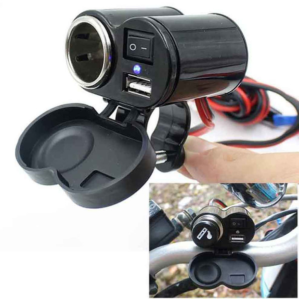 12V Car Motorcycle Motorbike Boat Car ATV Tractor Cigarette Lighter USB Power Socket