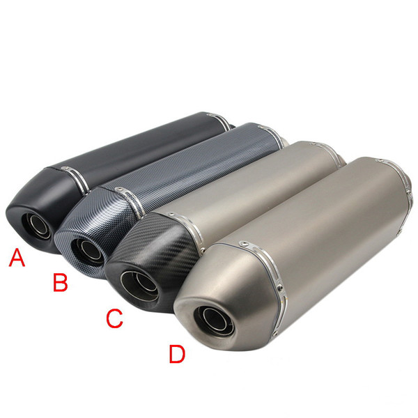 490mm Length Carbon D143 Motorcycle Exhaust Muffler Pipe Silencer Modified High Performance For 38mm - 51mm Diameter