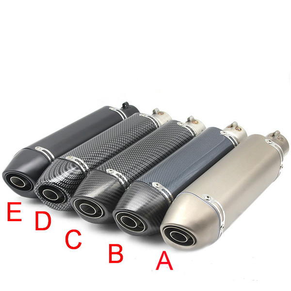 370mm Length Modified Stainless Exhaust Muffler R3 R25 D Shape Fits 38mm-51mm diameter Connection Pipe